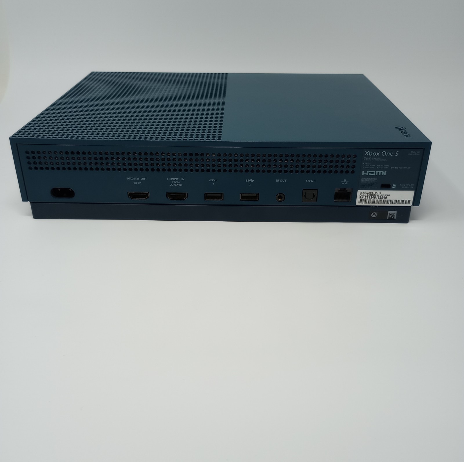 Teal Xbox One S Console Only Model 1681 TESTED WORKS!