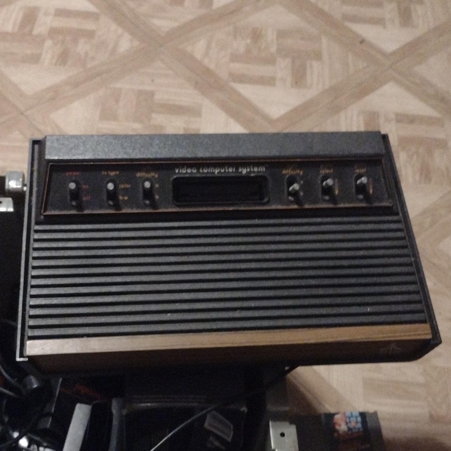 Atari 2600 CX-2600 Black/Brown Home Console RF NTSC 1977 w/ Joystick,Paddles