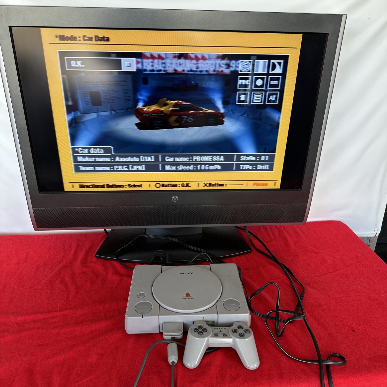 Sony PlayStation 1 System Console PS1 Tested! game not included