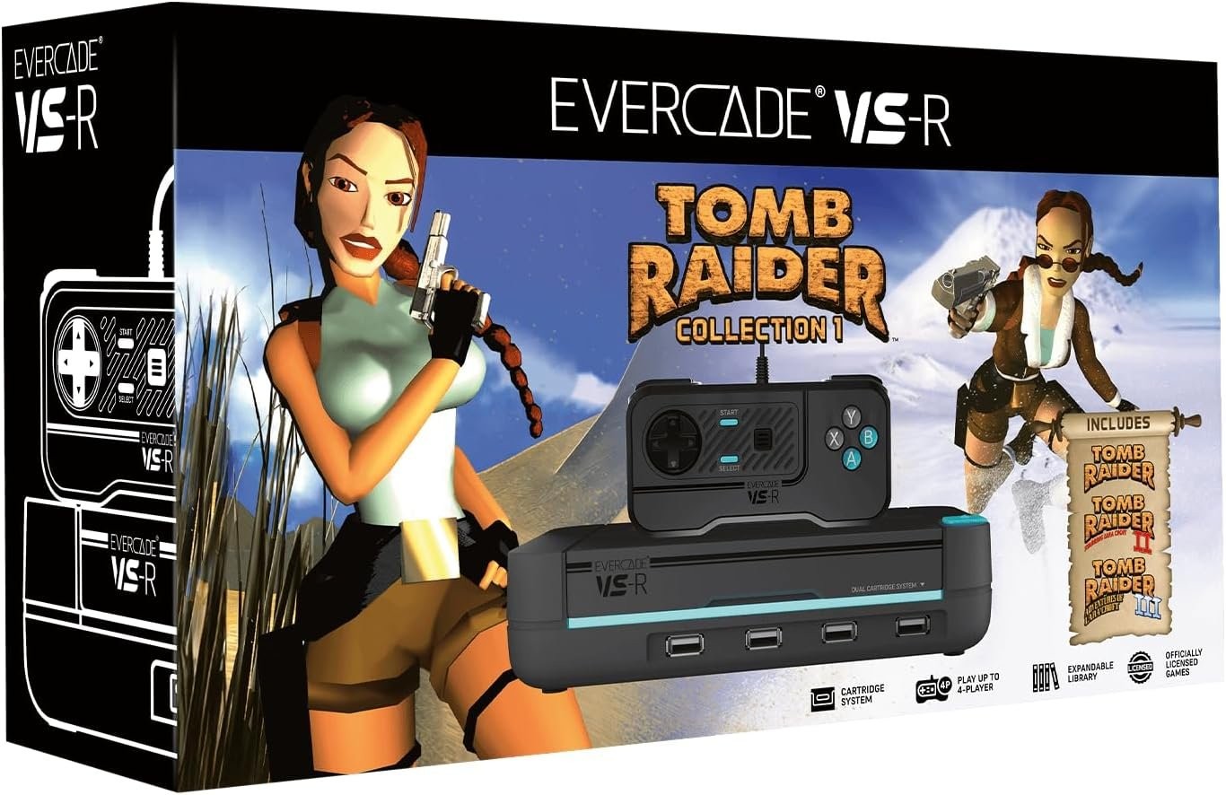 Evercade VS-R Retro Gaming Console with – Includes 1 controller and Tomb Raider