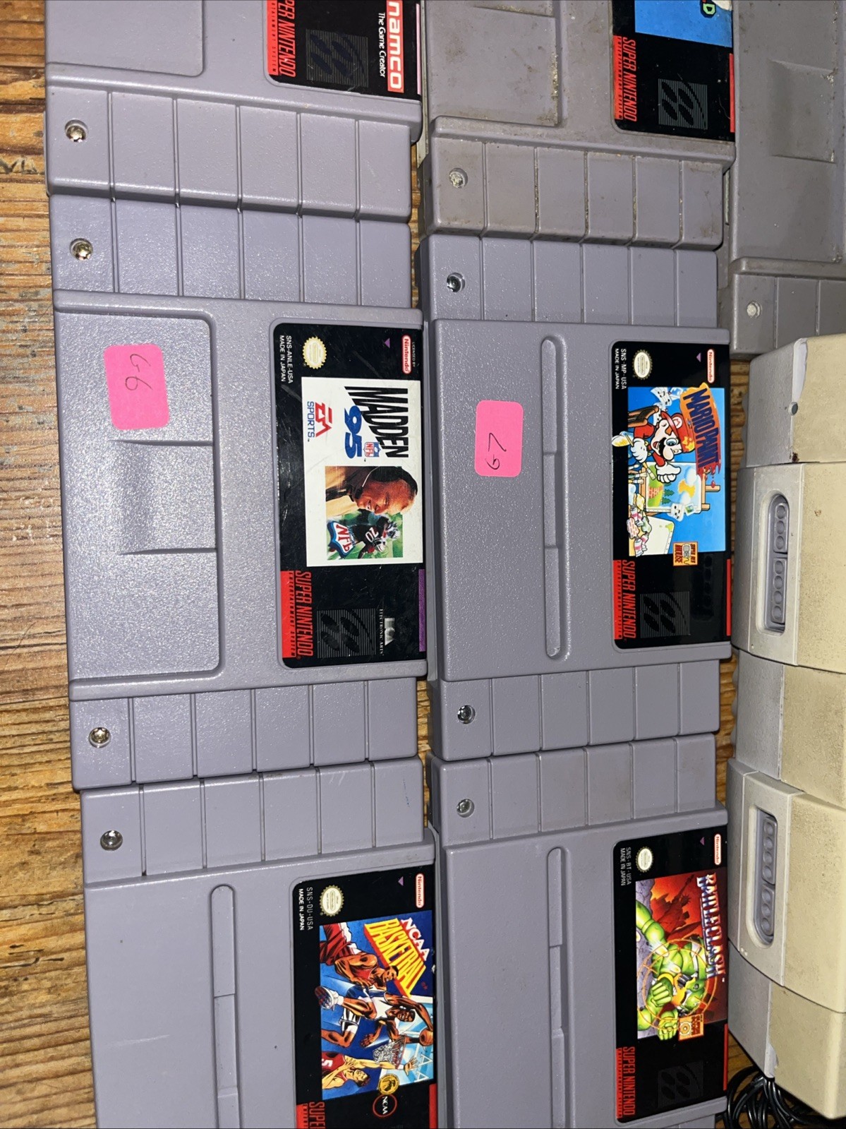 Super Nintendo SNES Console Video Game Bundle Lot of 10 Games – Tested Working
