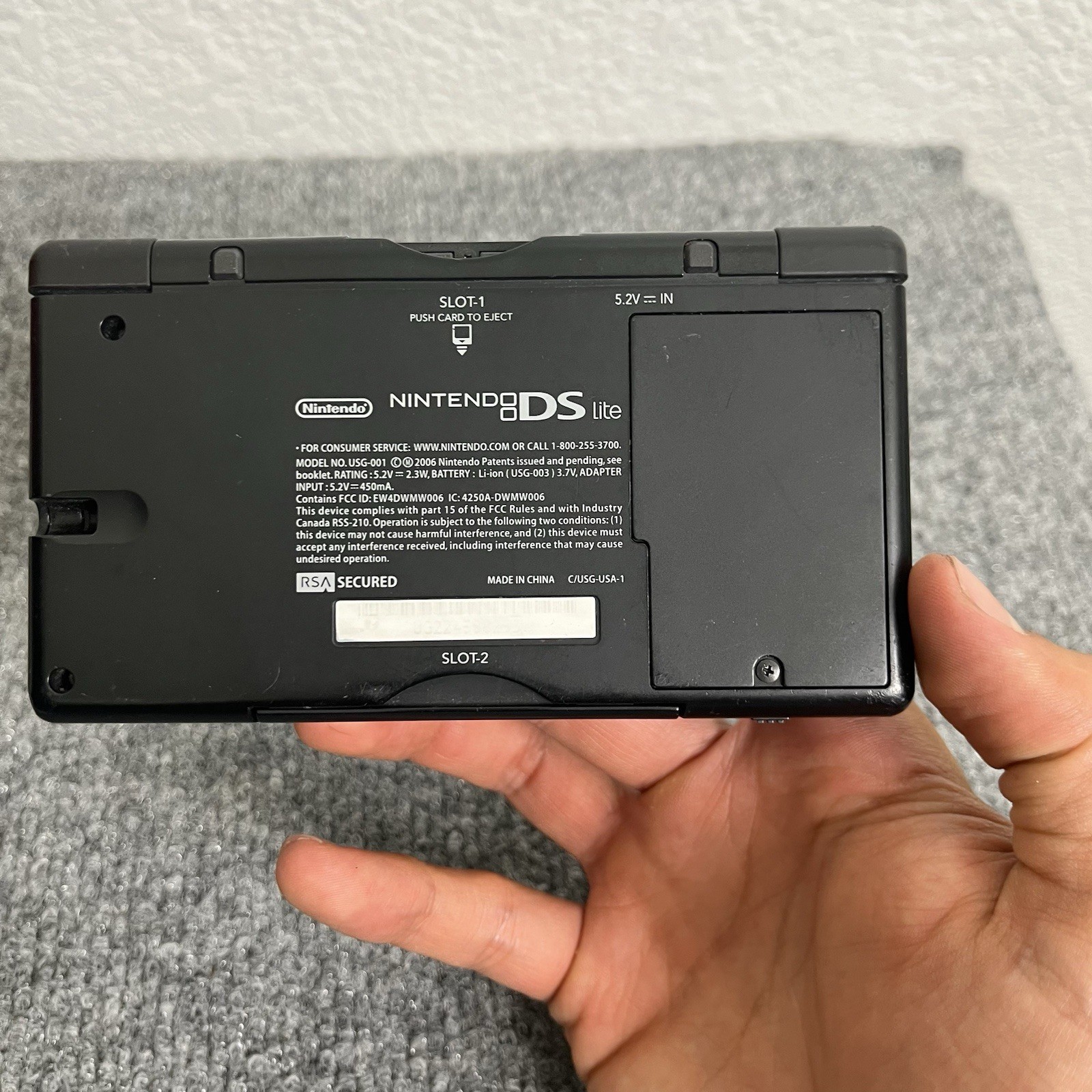 Nintendo DS Lite Blue/Black Untested As-Is No Charger No Stylus Scratches