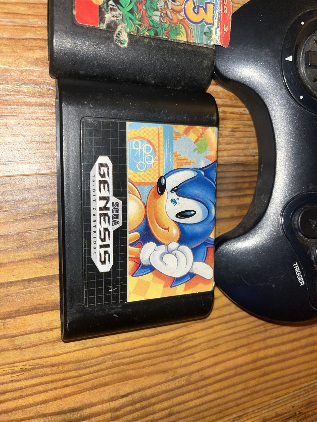 Sega Genesis Model 2 Console MK-1631 Bundle 6 Games – Sonic 1 2 3 – Earthworm +