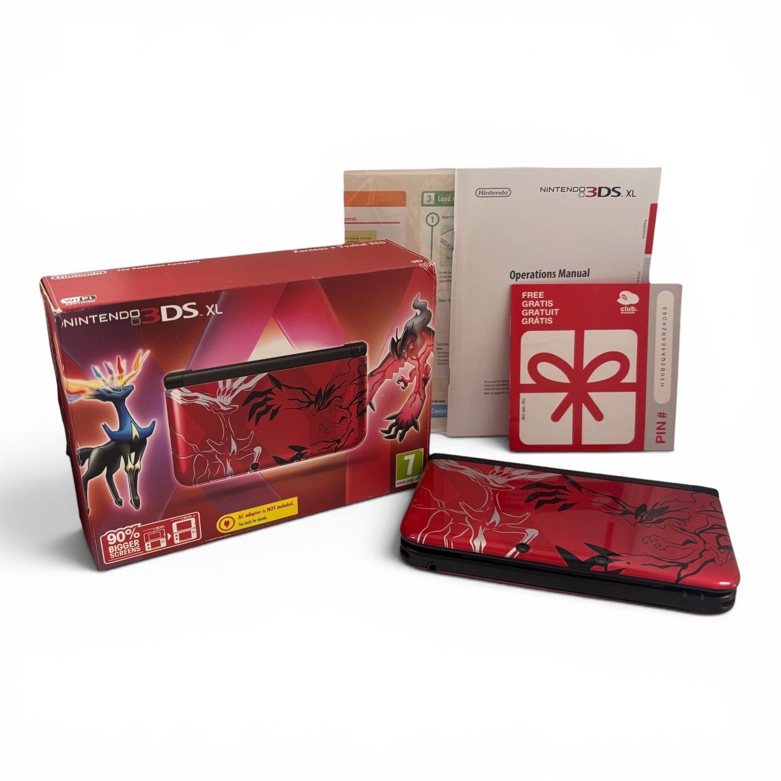 Nintendo 3DS XL Pokemon Xerneas Yveltal Red Edition Console EUROPEAN Model