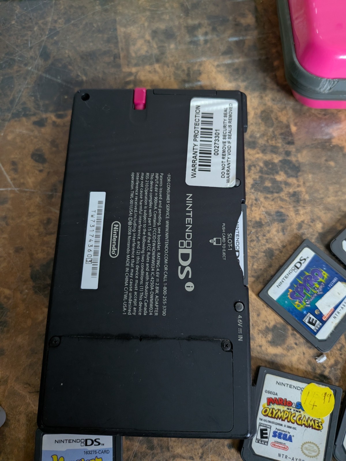Nintendo DSi Black Handheld Console Bundle – Tested With Charger Stylus + Games