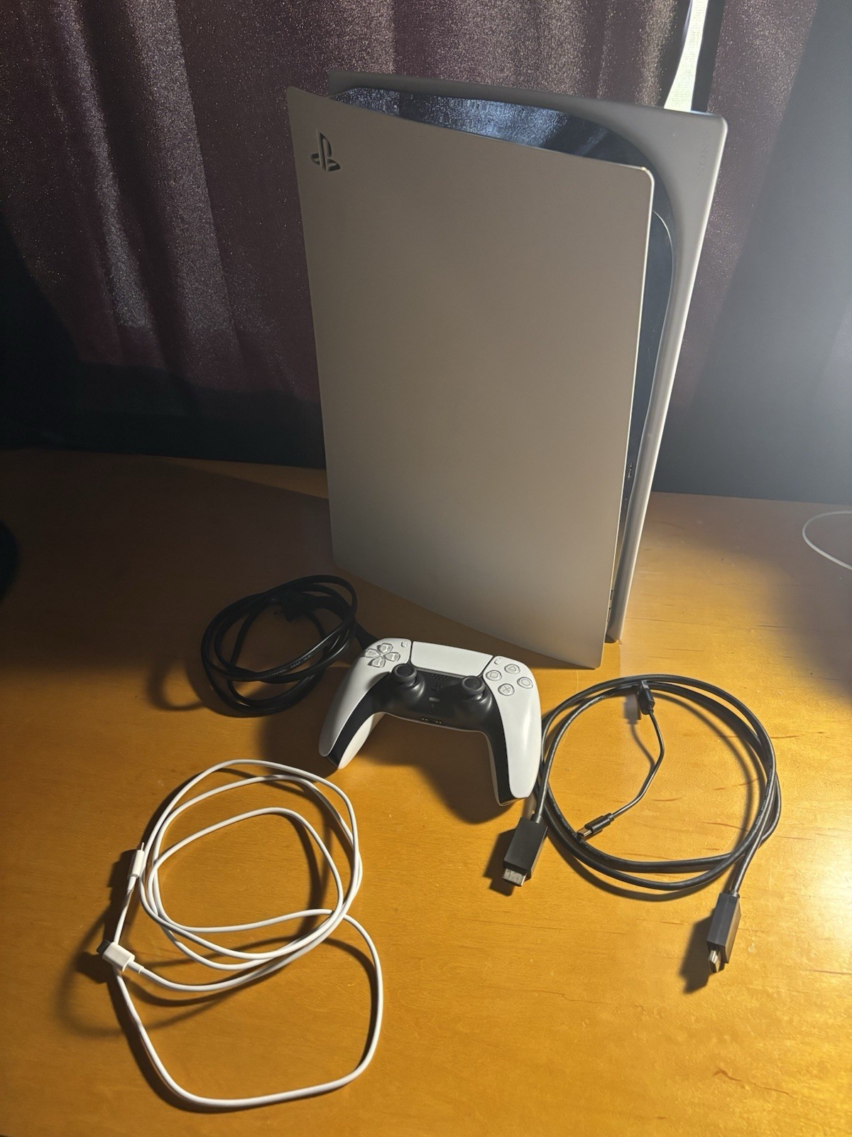 Sony PS5 Digital Edition Console With Controller Power Cable HDMI Cord & 2x USBC