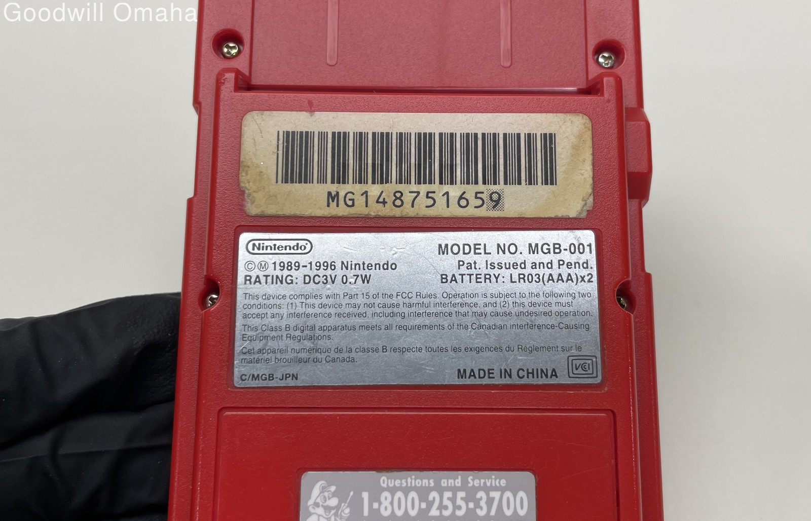 Nintendo Game Boy Pocket MGB-001 Red Handheld Console -TESTED- READ DESCRIPTION!