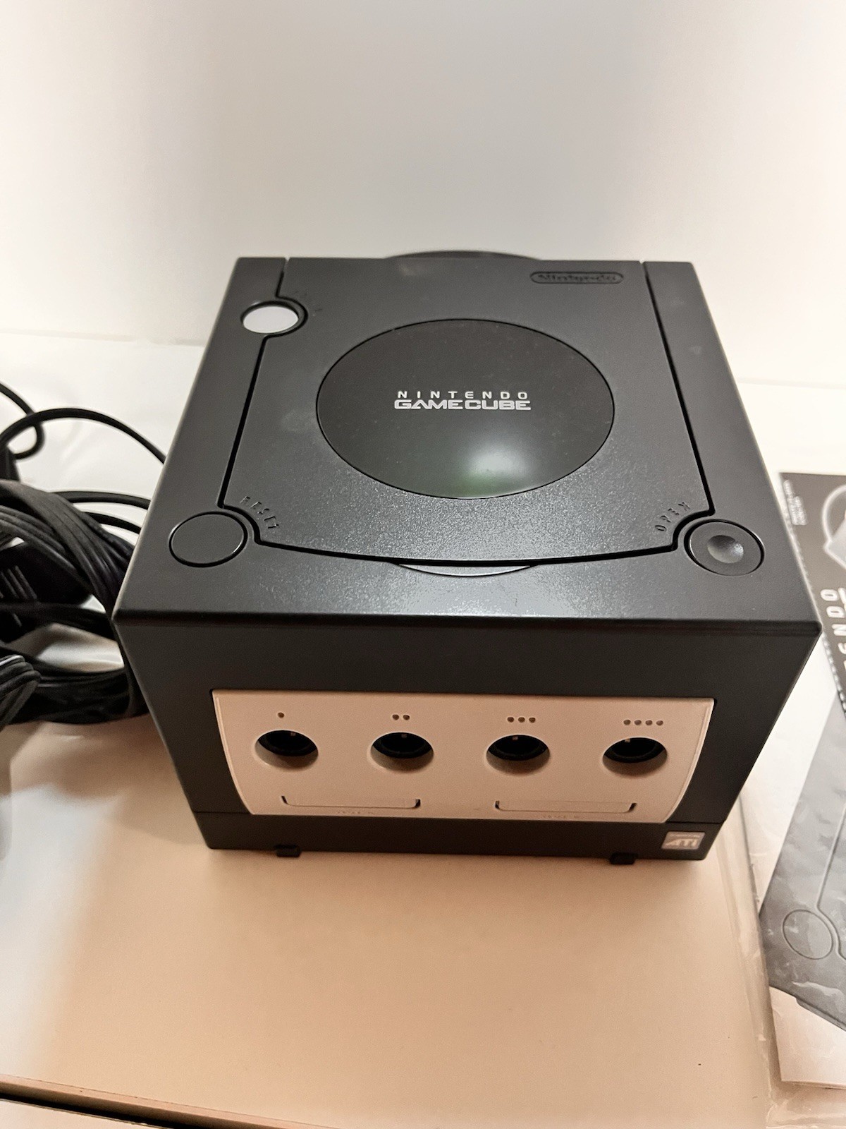 Nintendo GameCube DOL-001 Black Console Original Box & Cables (no controller)