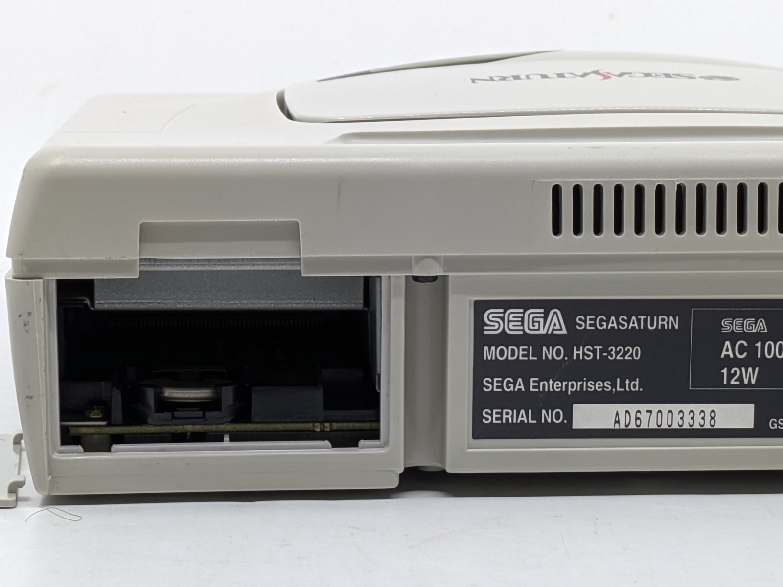 Sega Saturn White Console HST-3220 NTSC-J Japan Tested w/ Controller & Cables