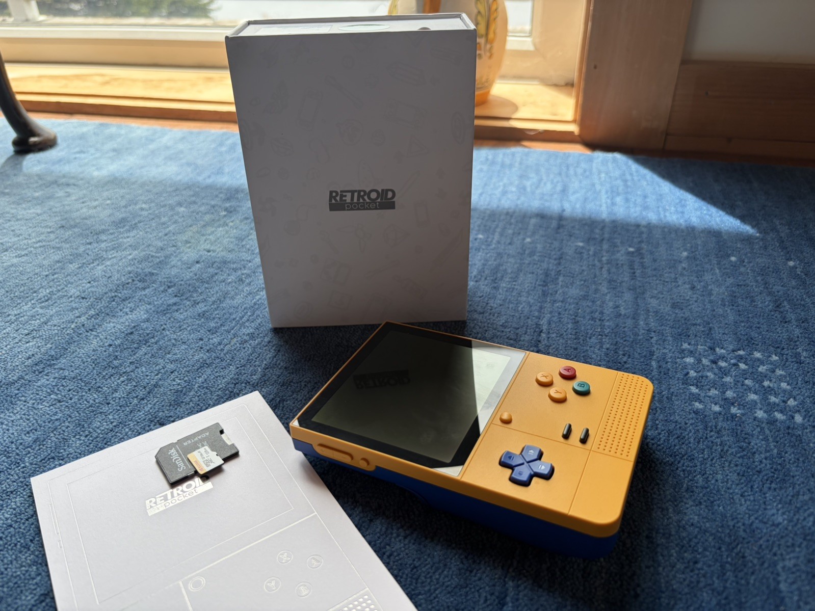 Retroid Pocket Classic 6GB/128GB PKM Yellow 128GB SD Card. Retro Handheld Gaming