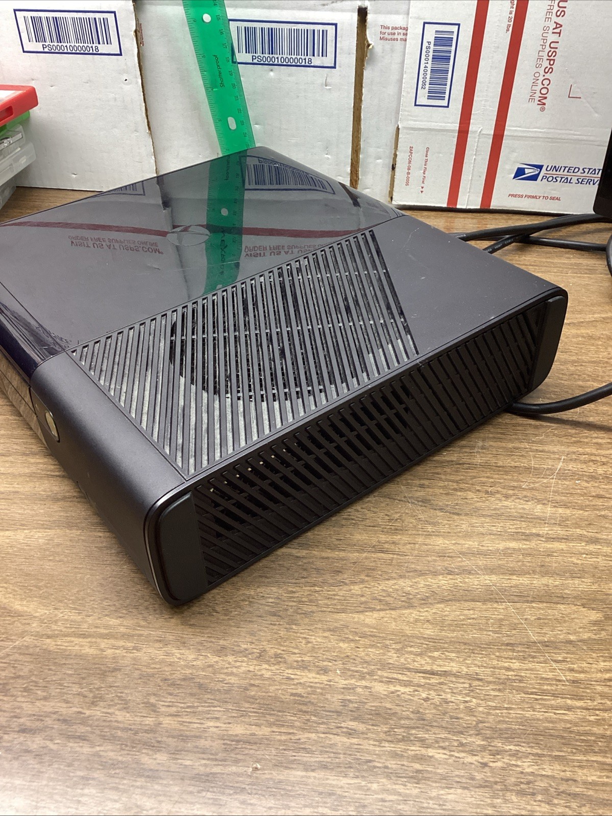 Microsoft Xbox 360 E Console Only Black System Tested & Working