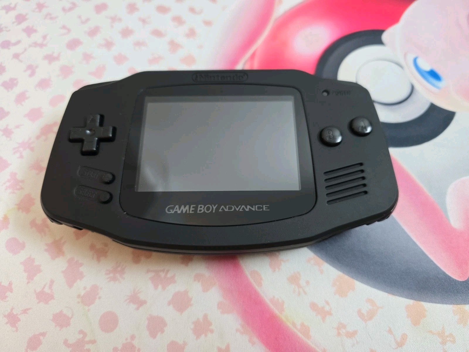 Black Game Boy Advance GBA IPS LCD USB-C 1800 mAh Rechargeable Battery