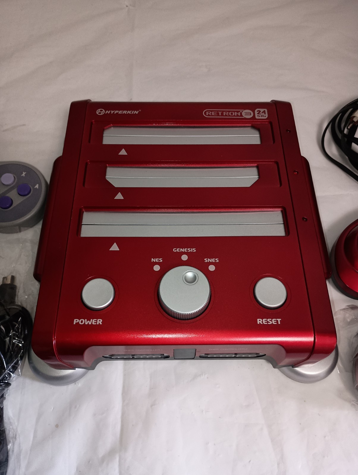 Hyperkin Retron 3 Wireless 2.4GHZ Console for NES Sega Genesis SNES Games TESTED