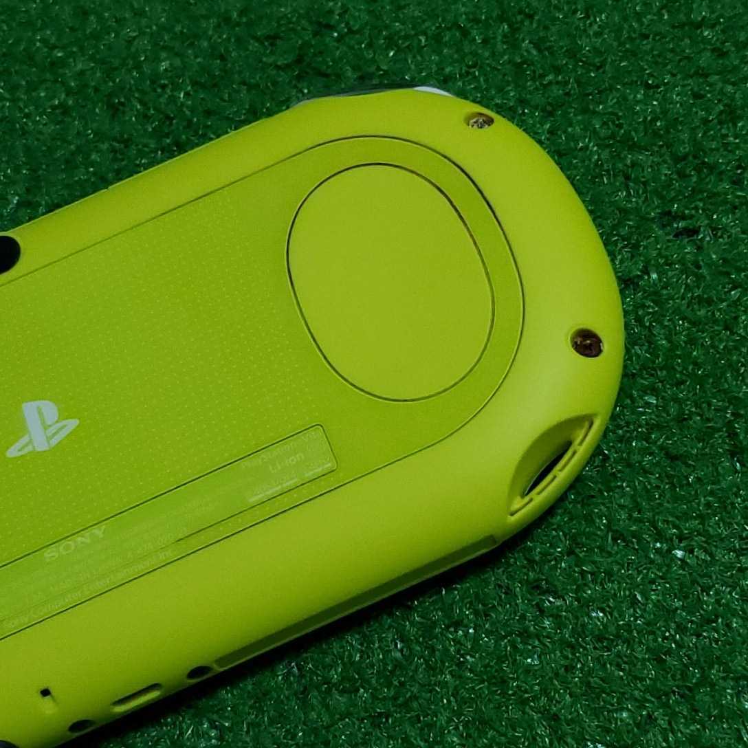 【Good】SONY PS Vita Wi-Fi Console PCH-2000 ZA13 White/ Lime Green Console Only FS
