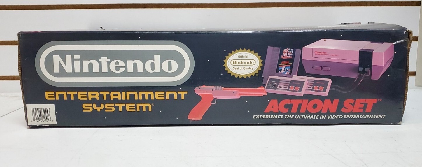 NES Action Set Complete w/Console Orange Zapper Duck Hunt Mario Bros & More READ