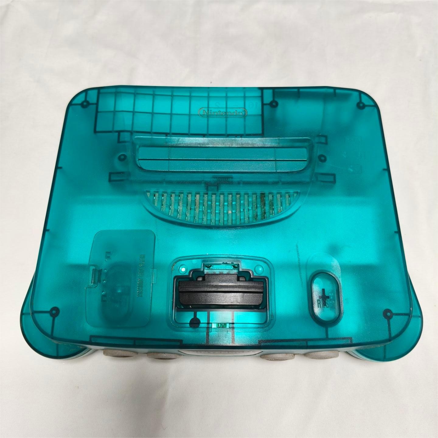 USA Nintendo N64 Console Systemv Clear Shell Bundle W/Oem controller Cords
