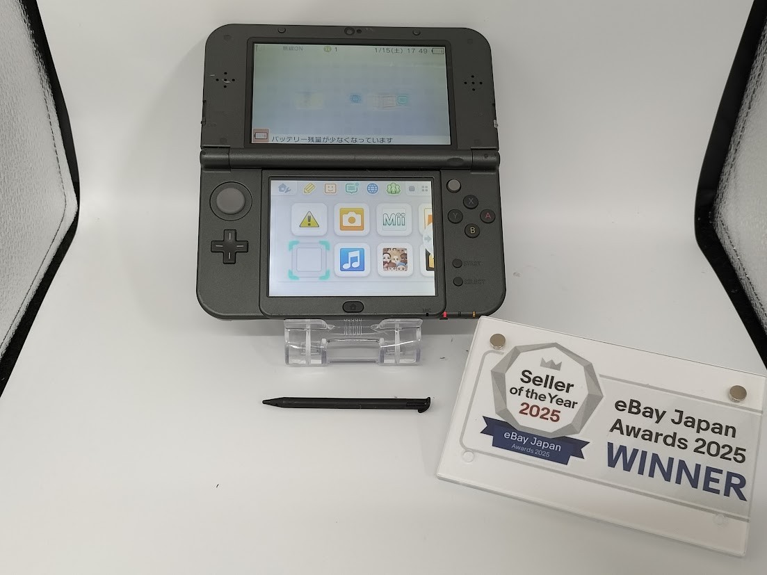 B7151 Nintendo new 3DS LL XL console Metallic Black Japan w/pen fx