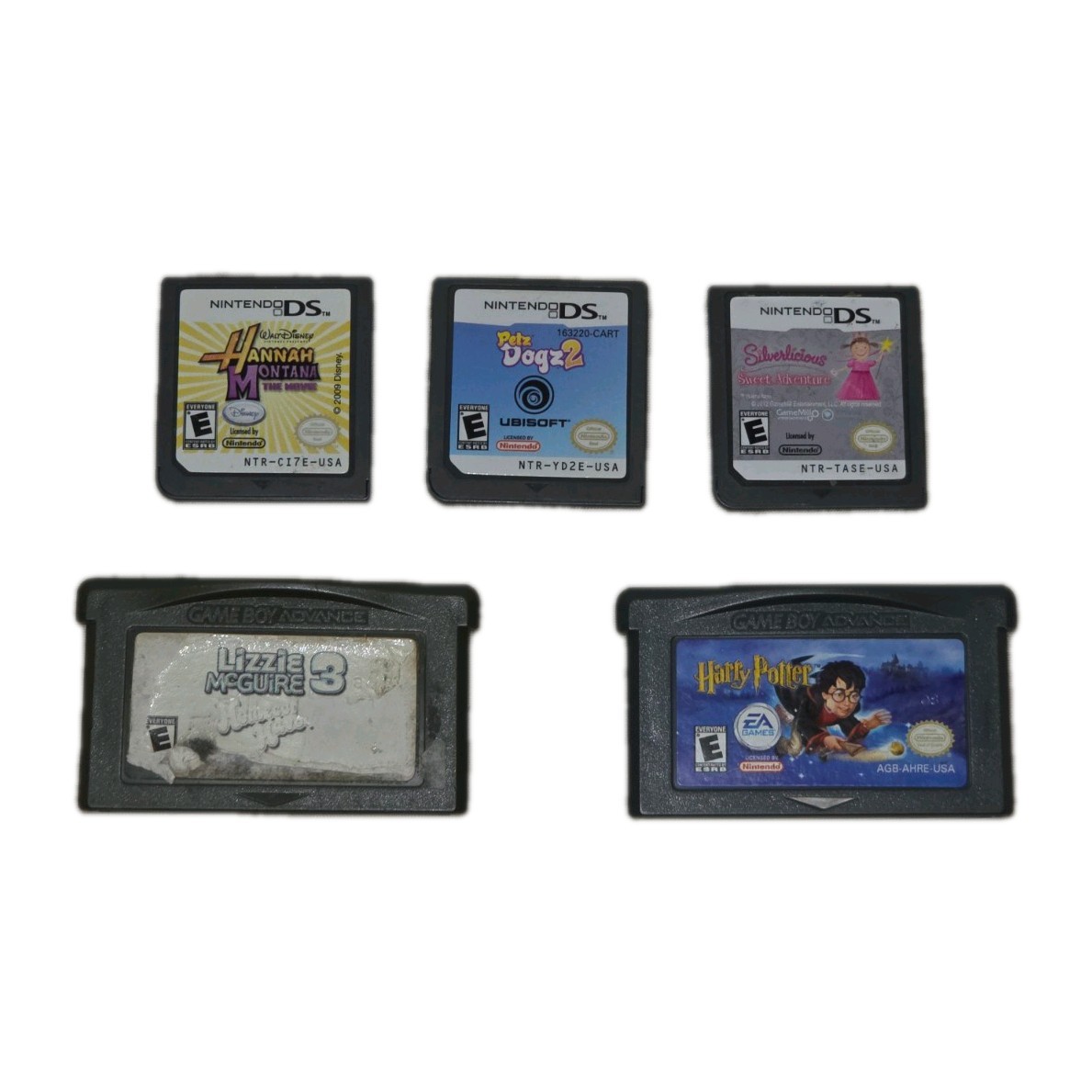 Nintendo DS Lite Console Bundle Pink Metallic Rose with Charger, Case & 5 Games