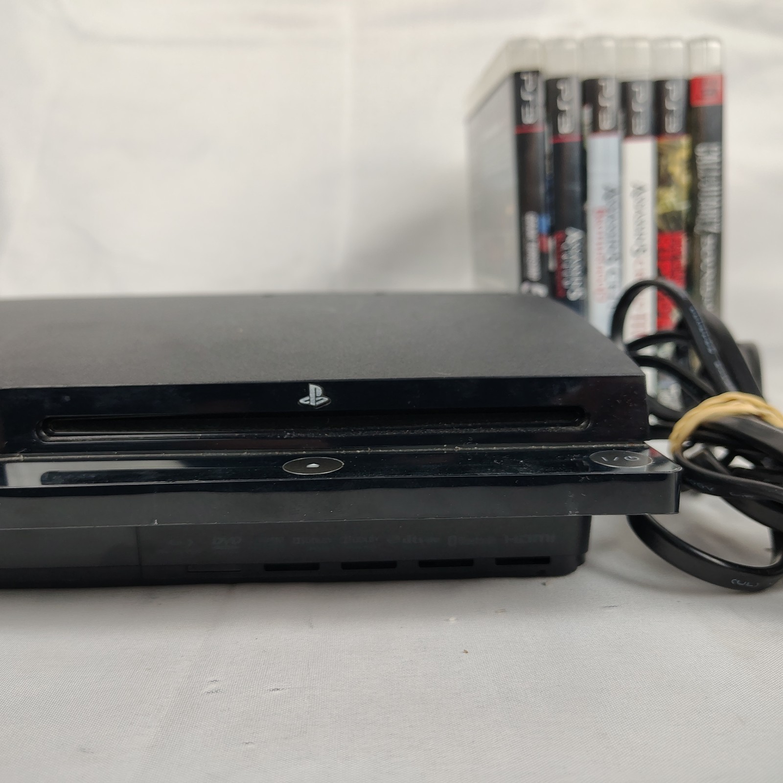 Ps3 Slim 320 GB Console Bundle Games Chords NO CONTROLLER