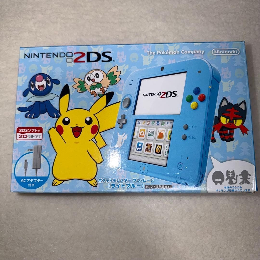 Excellent Nintendo 2DS Pokemon Sun Moon – Light Blue Tested Used