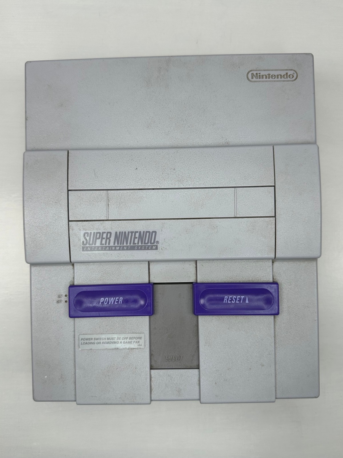 Super Nintendo Console SNES TESTED – 2 Controllers Video Manual – NO AC Adapter