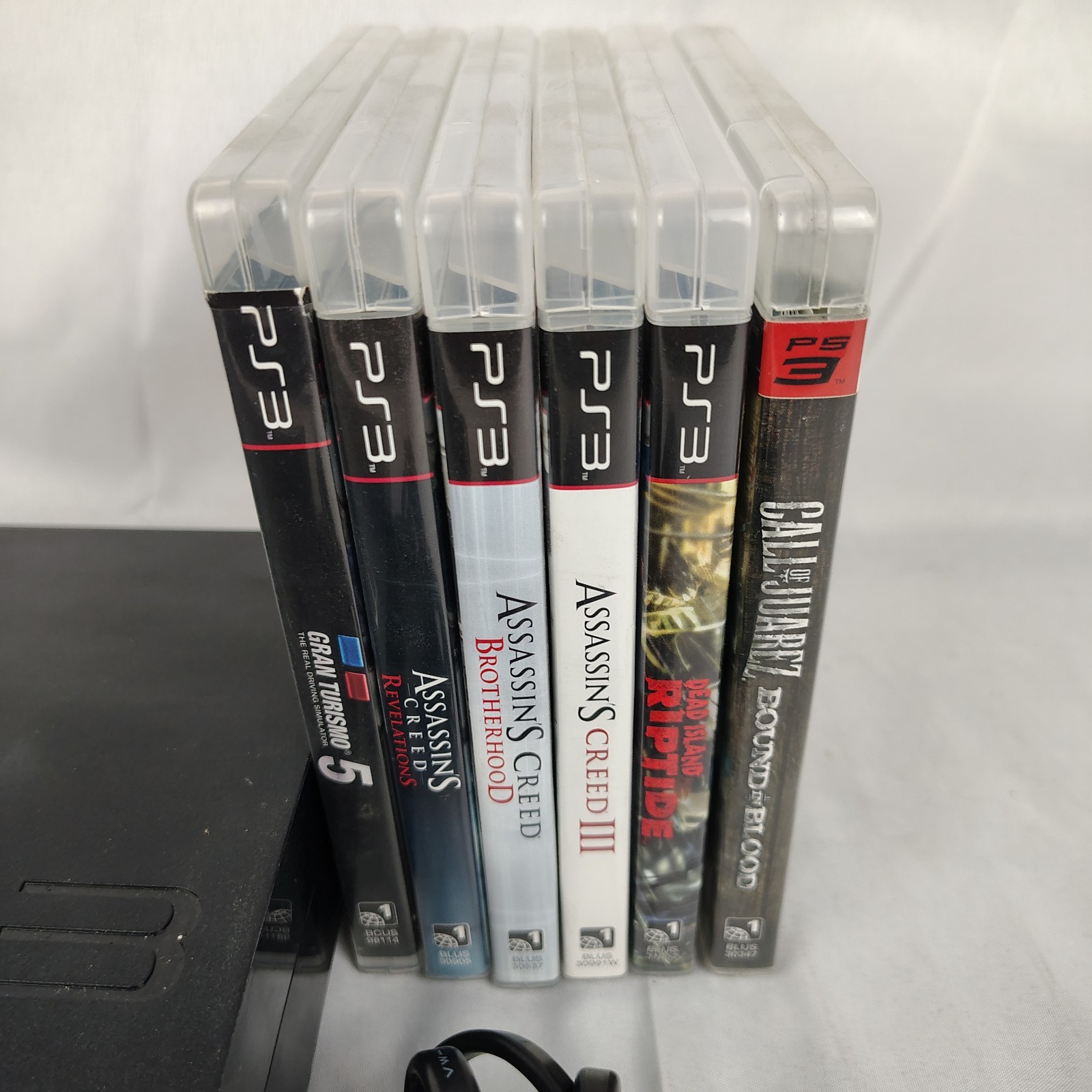 Ps3 Slim 320 GB Console Bundle Games Chords NO CONTROLLER