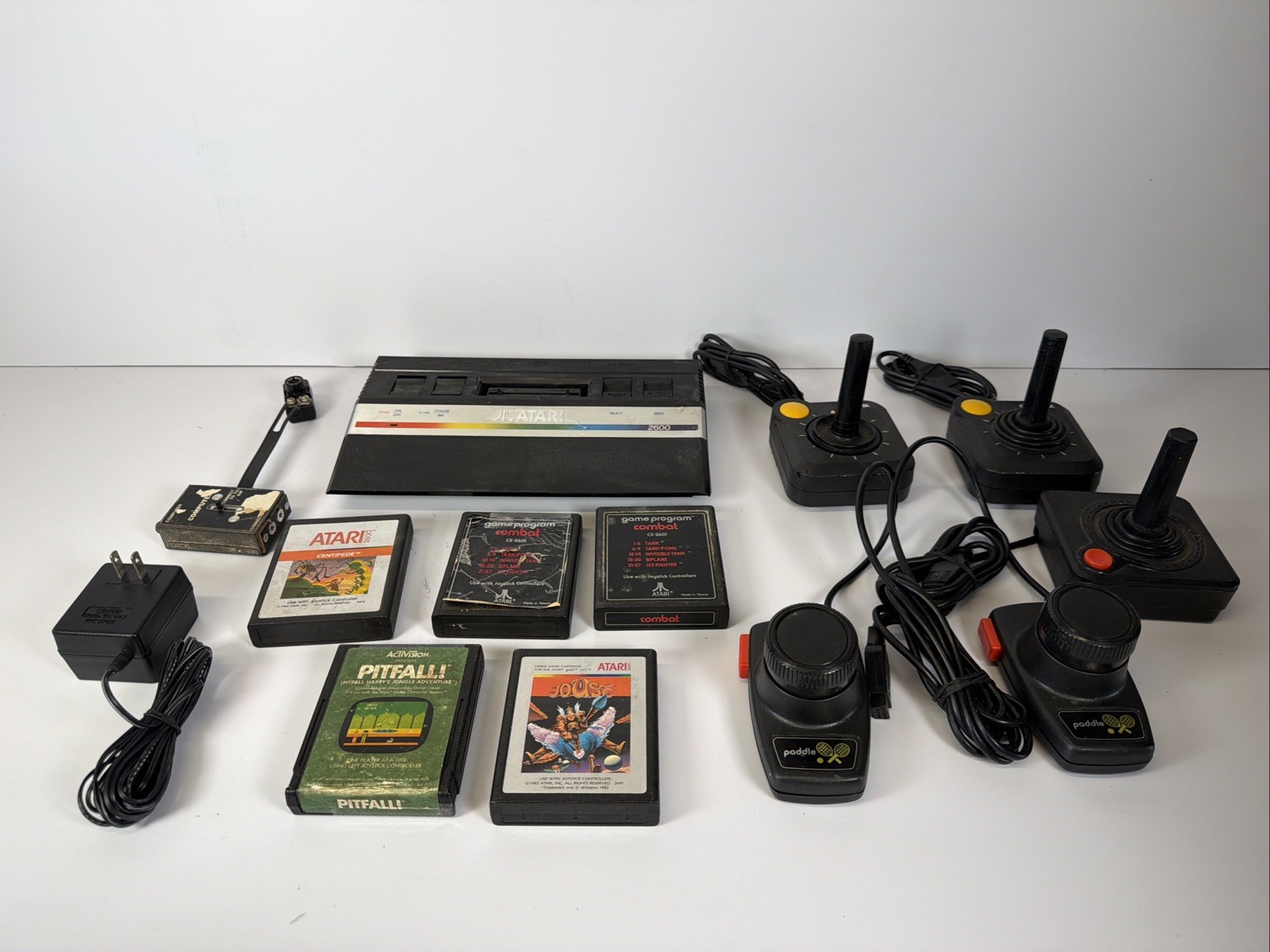 Atari 2600 Junior Jr Video Game Console Bundle Joystick Gemstik & Games