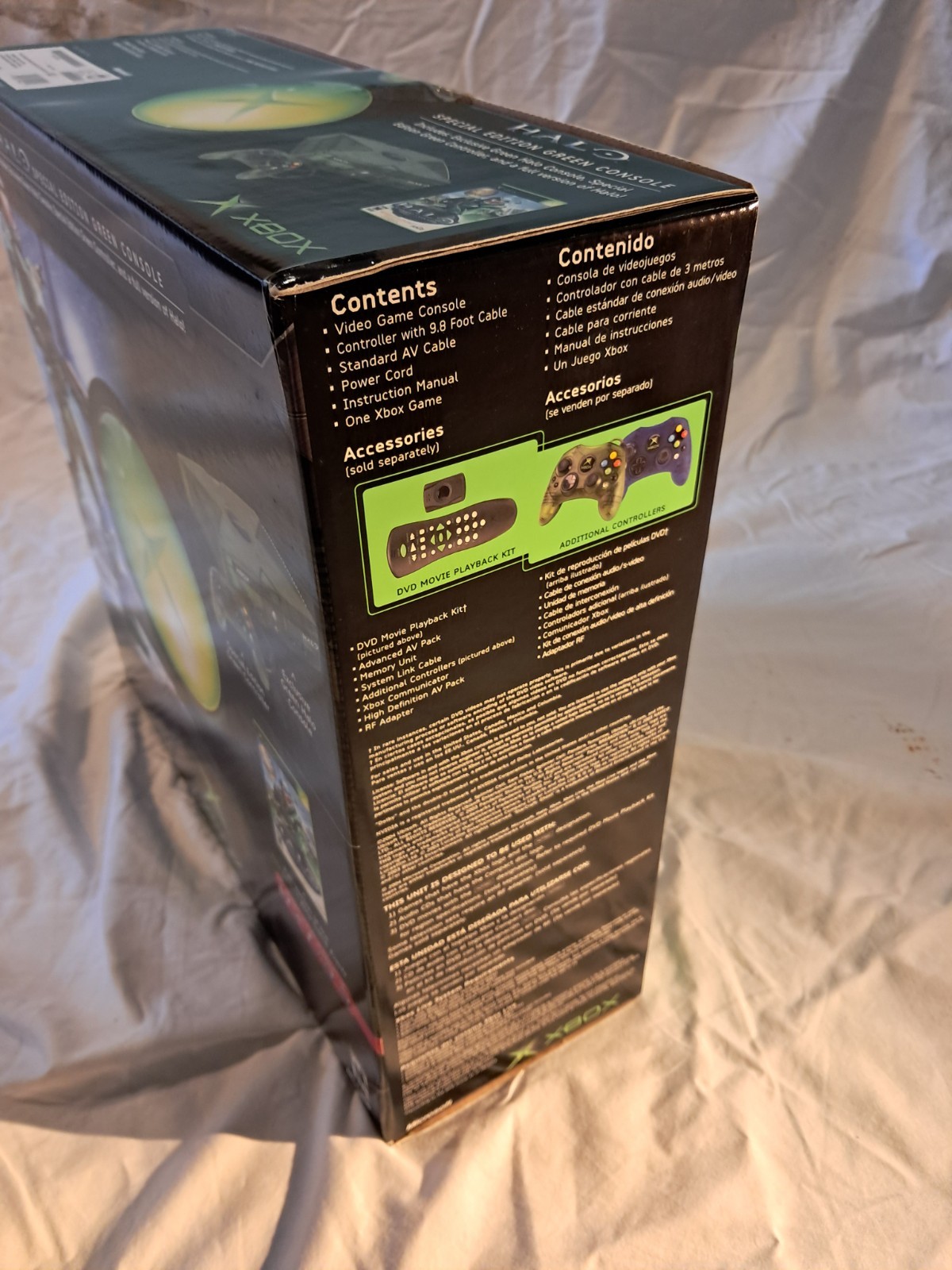 SEALED NEW IN BOX Halo Special Edition Green Original Xbox in Display Case
