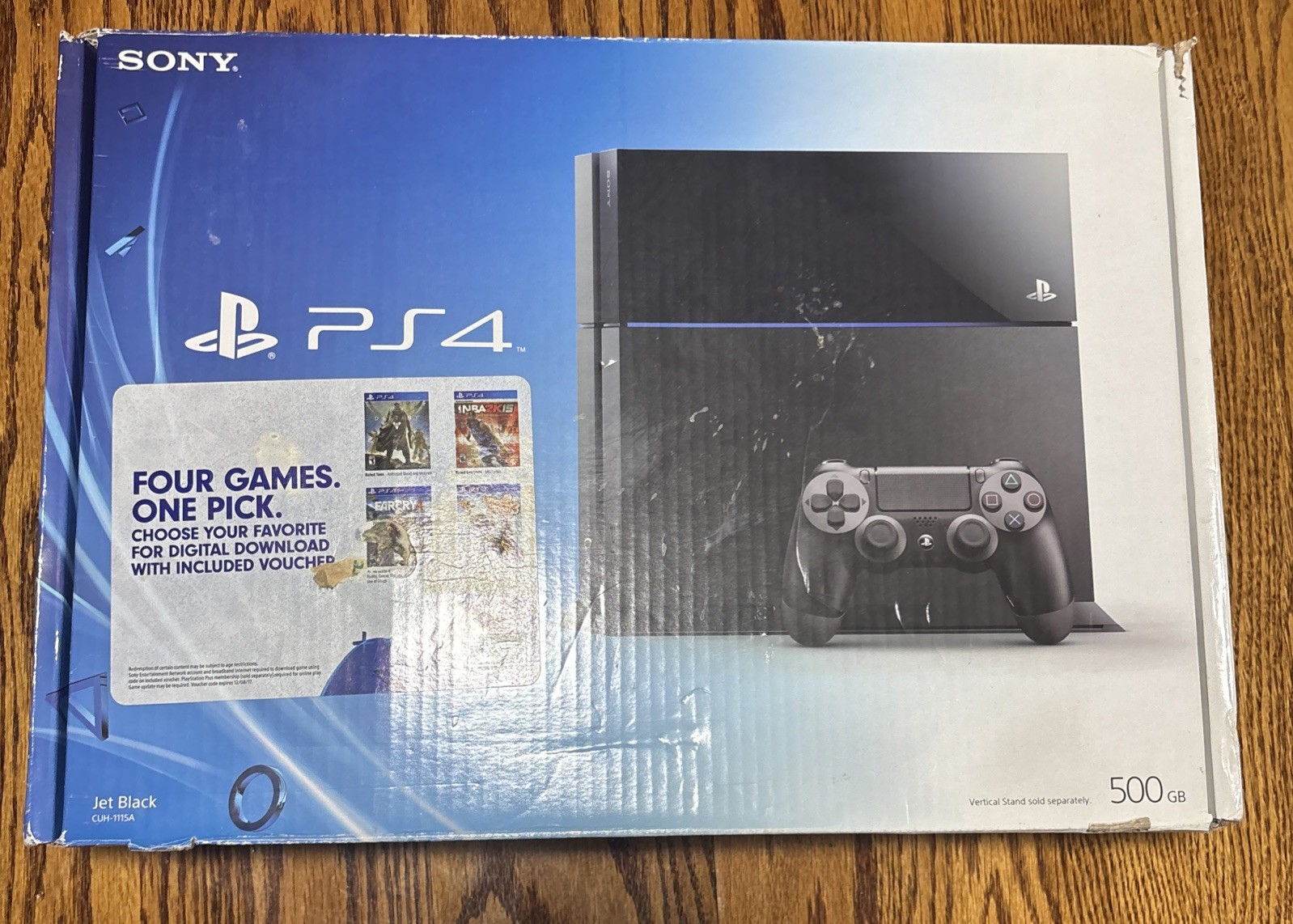 Sony PlayStation 4 PS4 Original Black Console Complete In Box CIB Tested-working