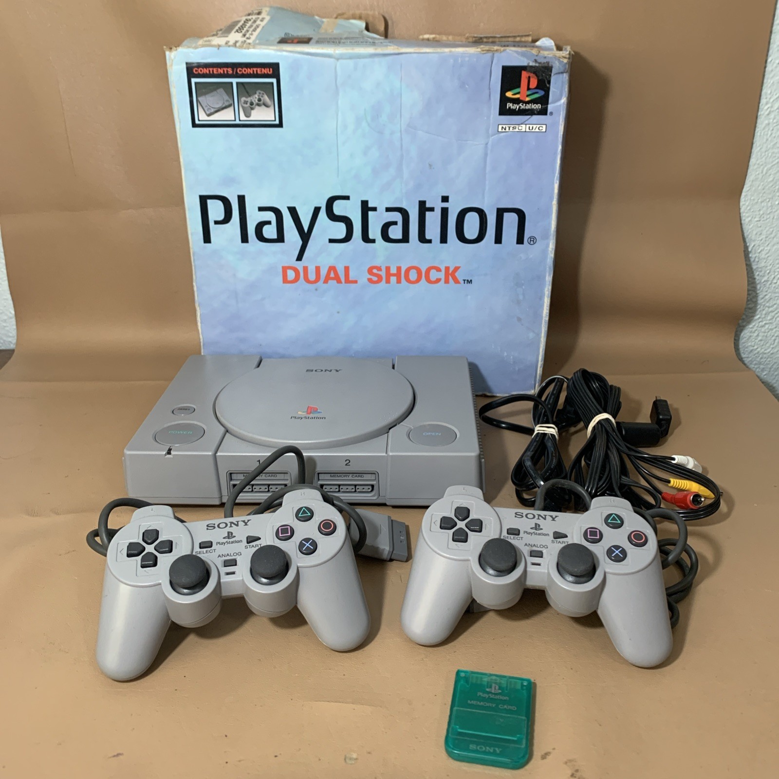 Sony PlayStation 1 PS1 Console Bundle SCPH-9001 CIB Tested Working Original Box