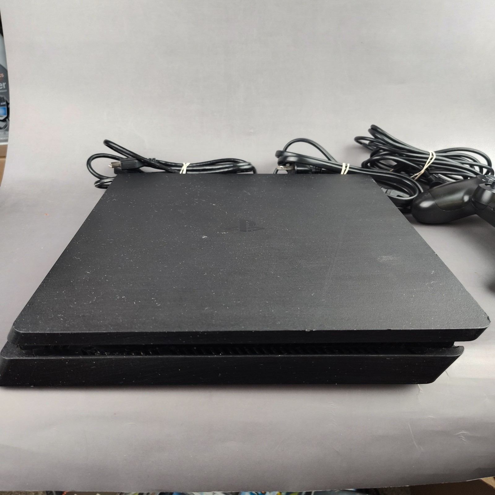 Sony PlayStation 4 Slim 1TB Console Jet Black – Controller + Wires Tested PS4