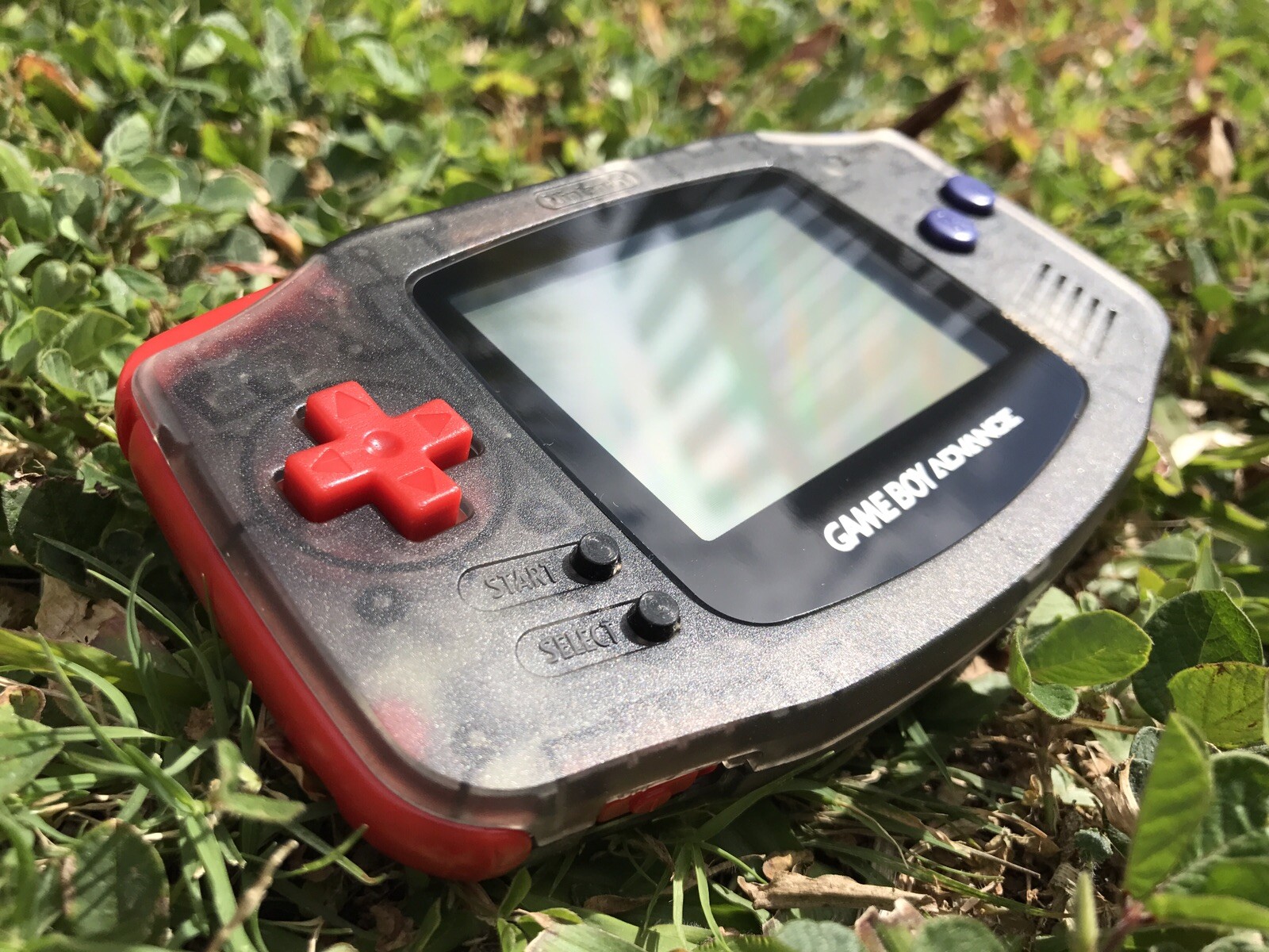 Nintendo Gameboy Advance GBA Clear Black Red Purple Handheld Gaming Console