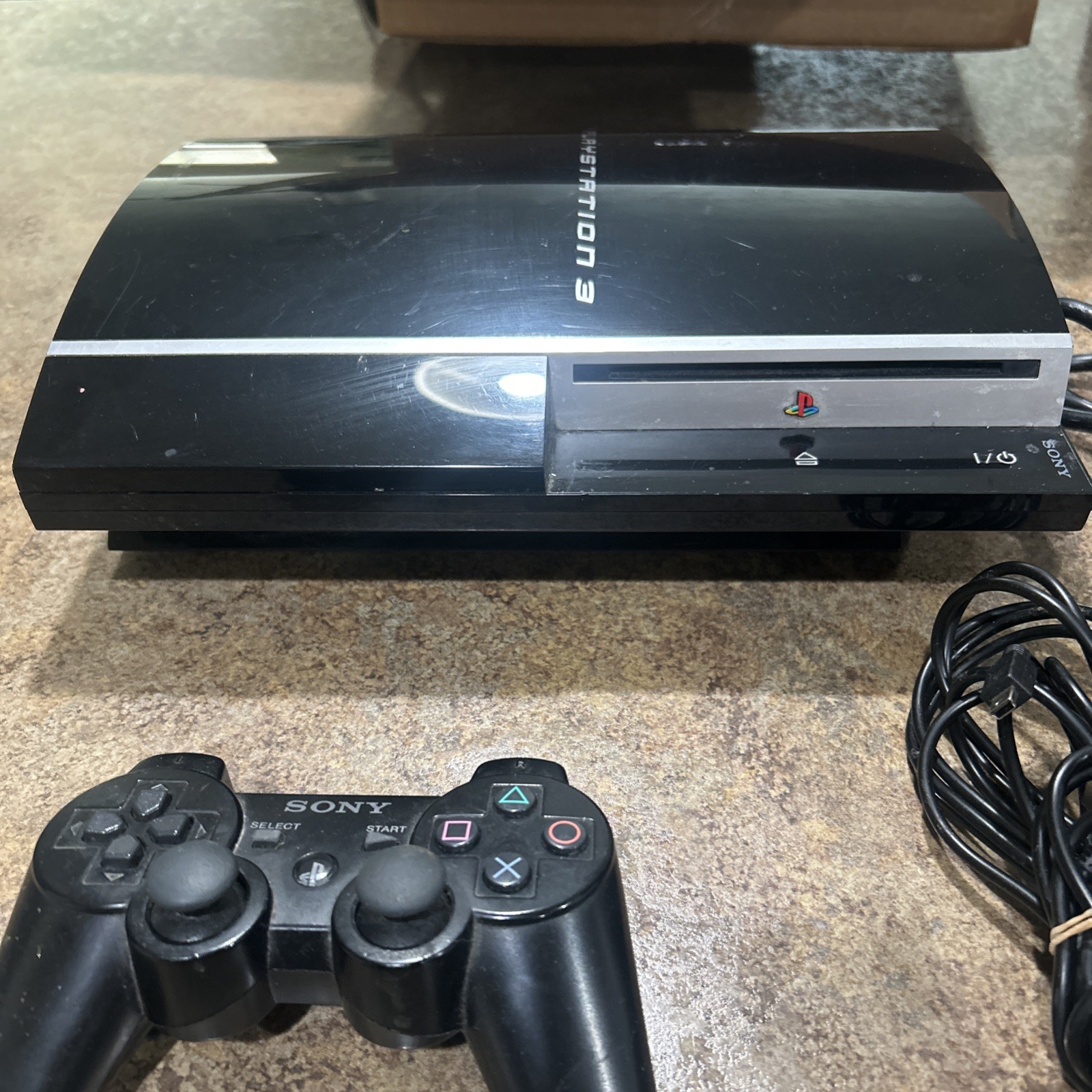 Sony Playstation 3 PS3 CECHK01 80GB Fat Console w/ Controller HDMI Tested Nice!