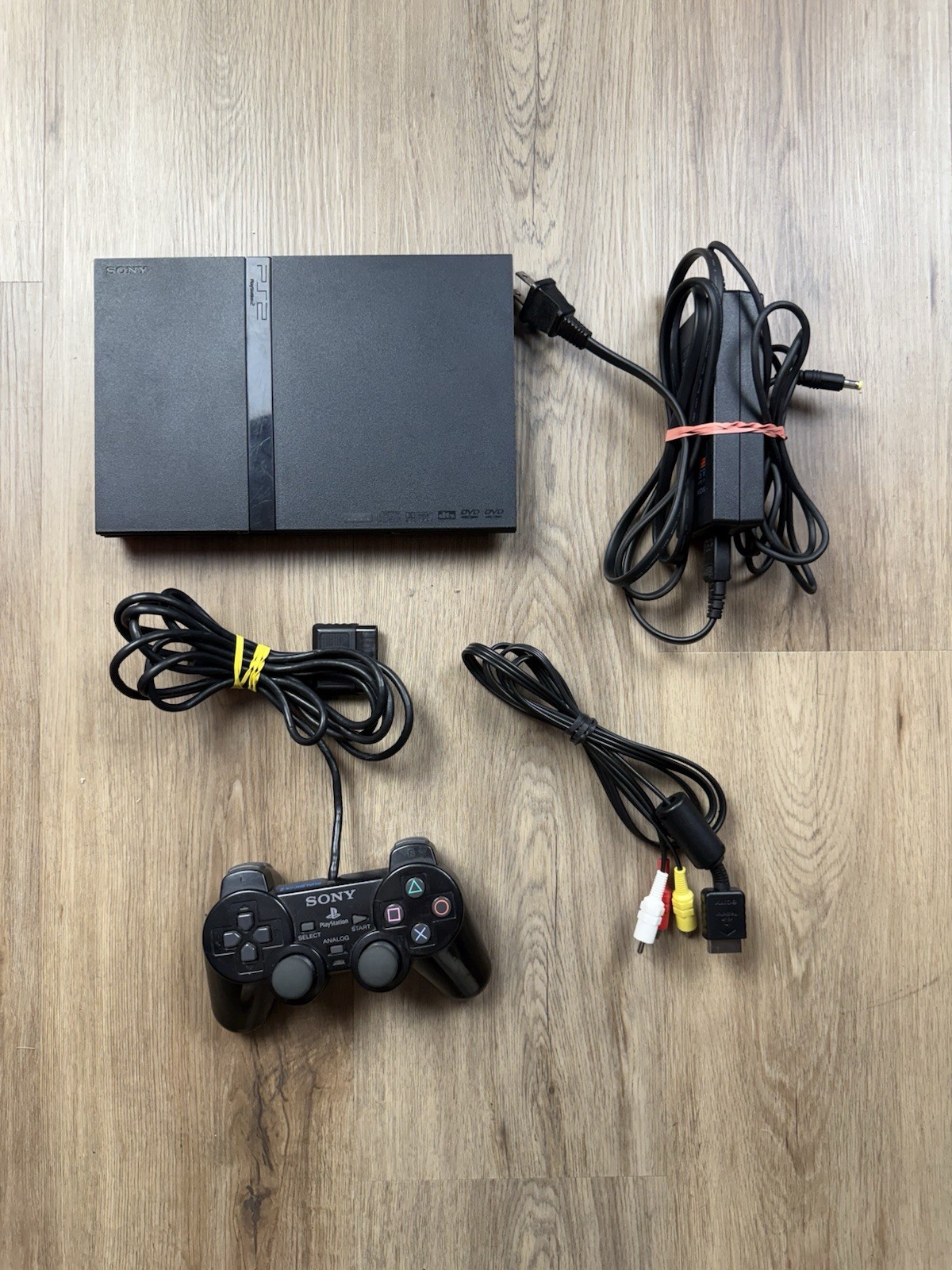 Sony PlayStation 2 Slim Black Console SCPH-70012 TESTED & WORKING PS2