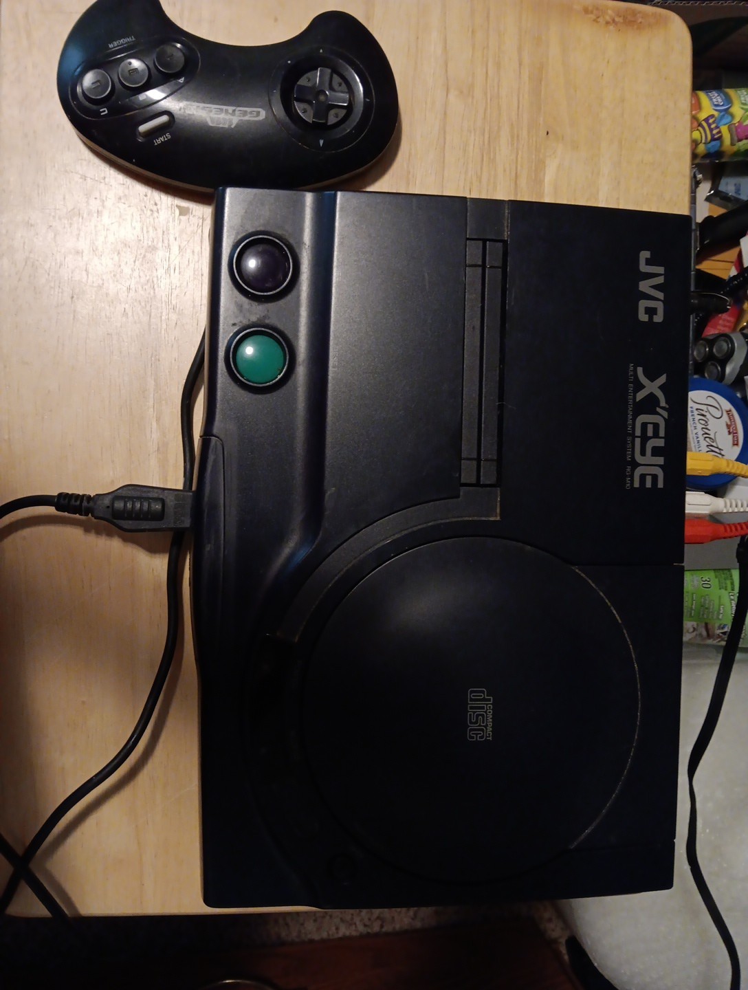 JVC X’ Eye Console Genesis Sega CD With Controller, Cables – Tested and Working