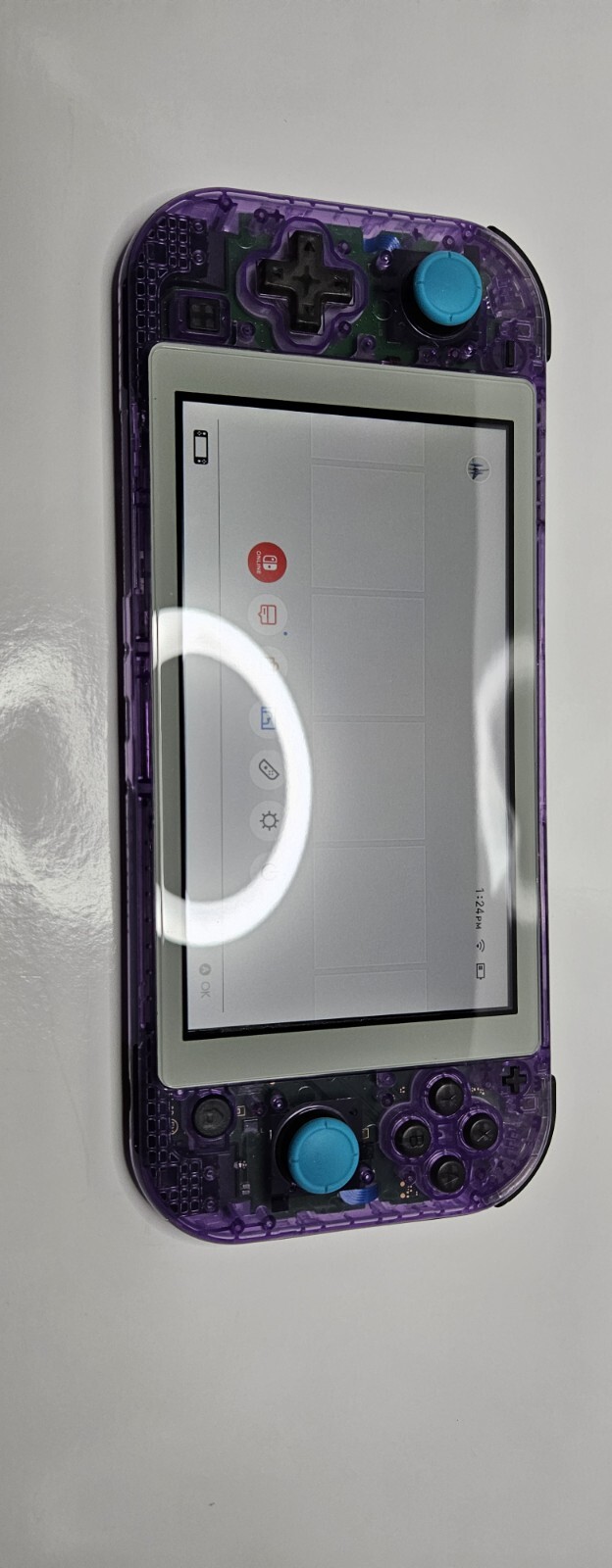 Nintendo Switch Lite – Custom Atomic Purple With Clear Gray Buttons