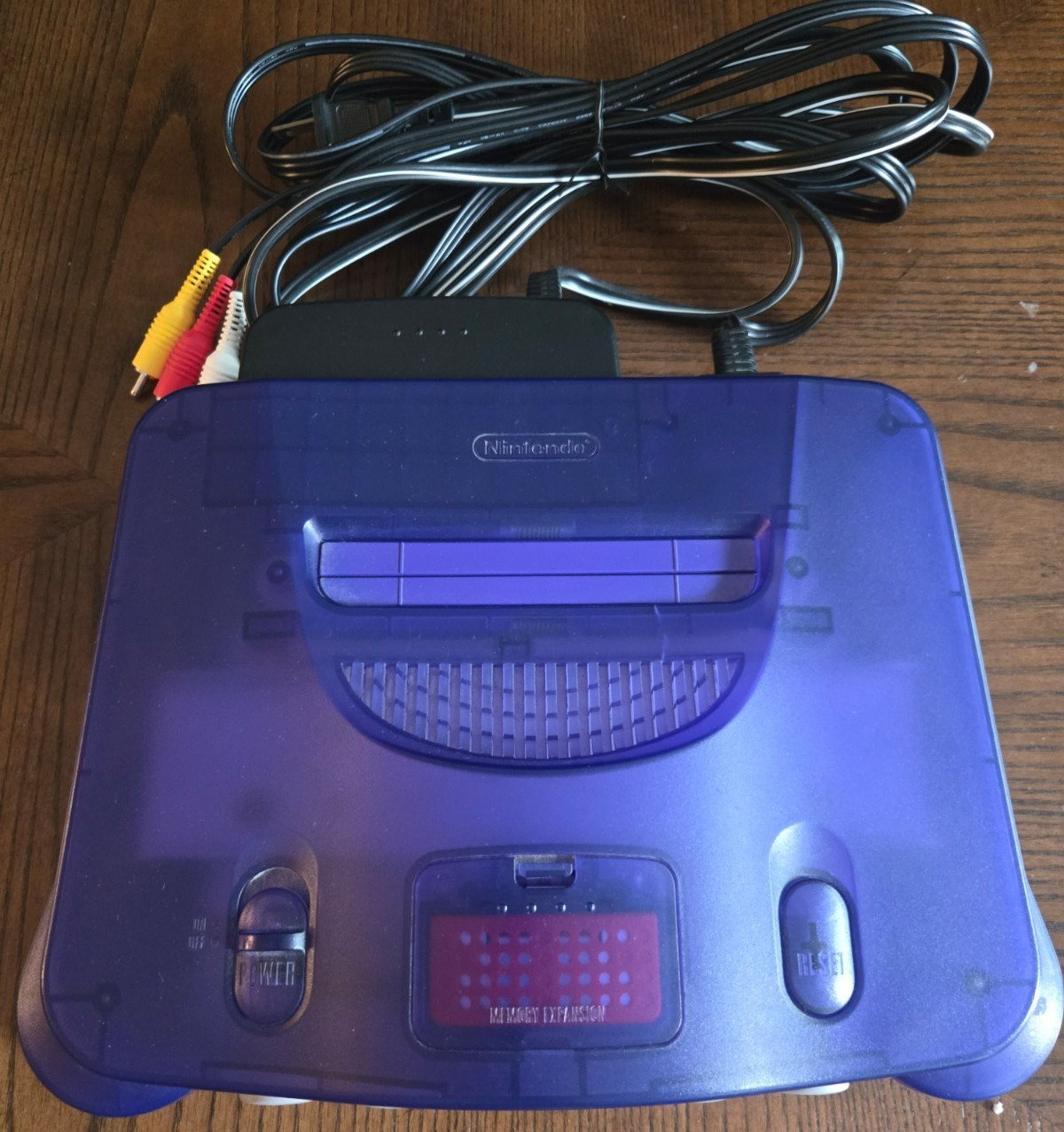 Nintendo 64 N64 Midnight Blue Console NUS-001 With Atomic Purple Controller
