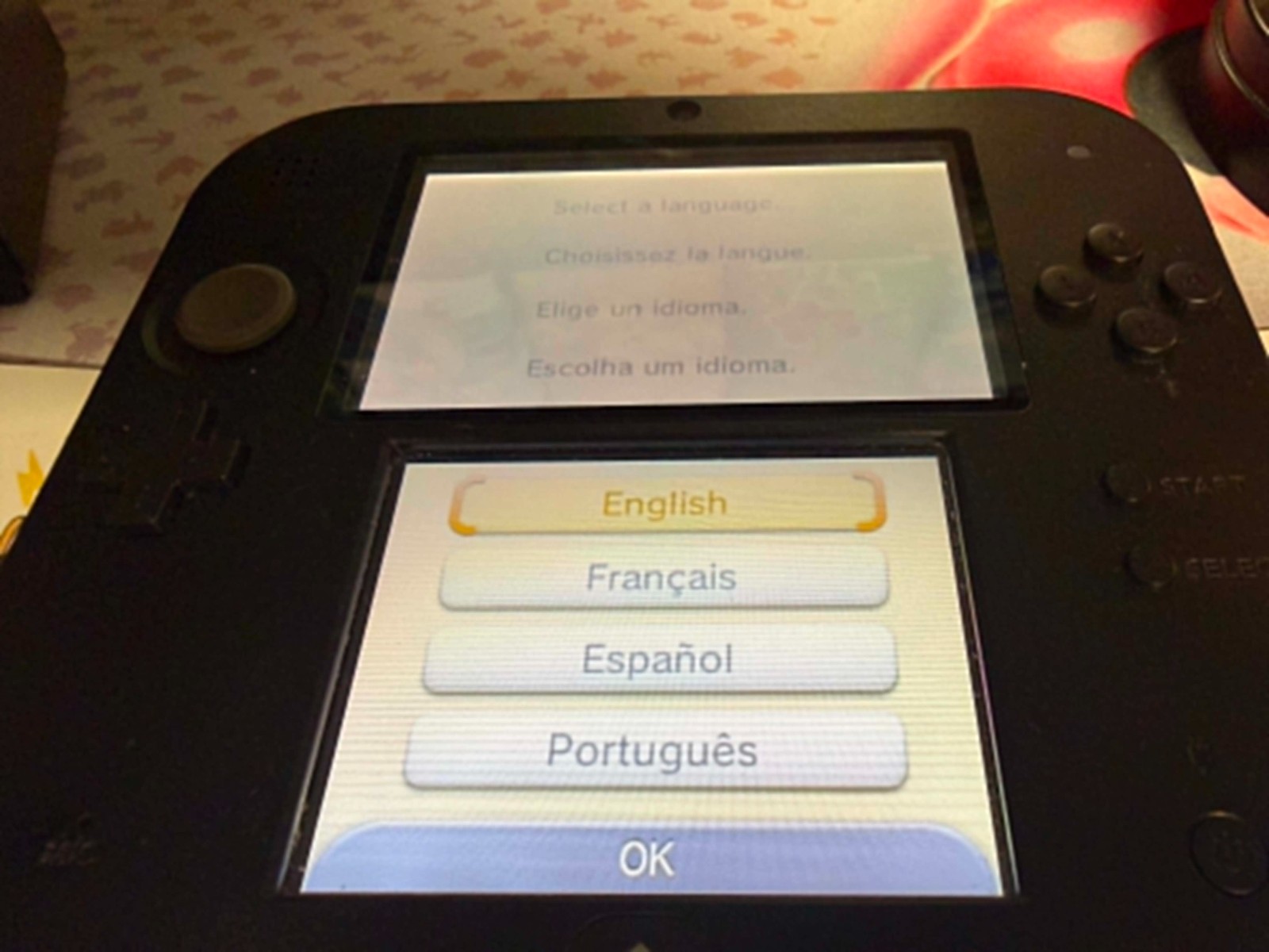 Nintendo 2DS Launch Edition Crimson Red Handheld System Red/Black Used Tested