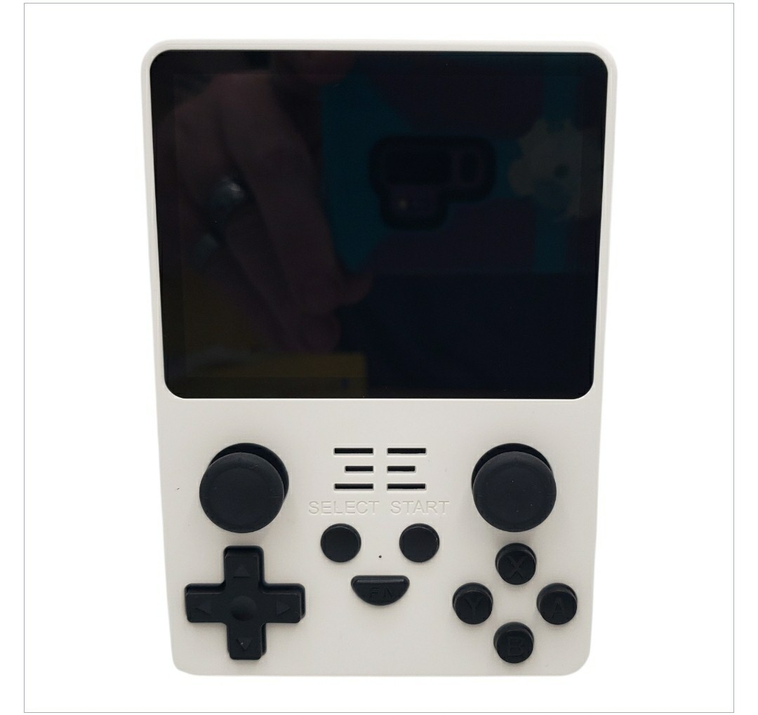 Powkiddy RGB20S Handheld Retro Game Console White TESTED WORKS No SD Card /Games