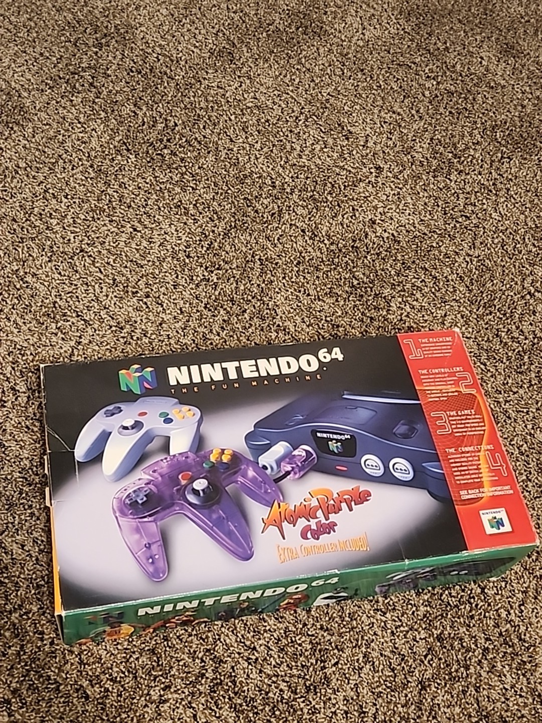 Nintendo 64 Atomic Purple Console Bundle – Empty Box Only – Rare Target Variant!