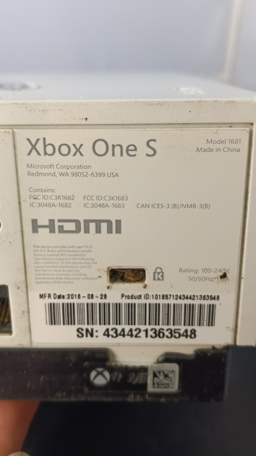 Microsoft Xbox One S 500GB White Console 4K UHD w/Power A Controller & Cable