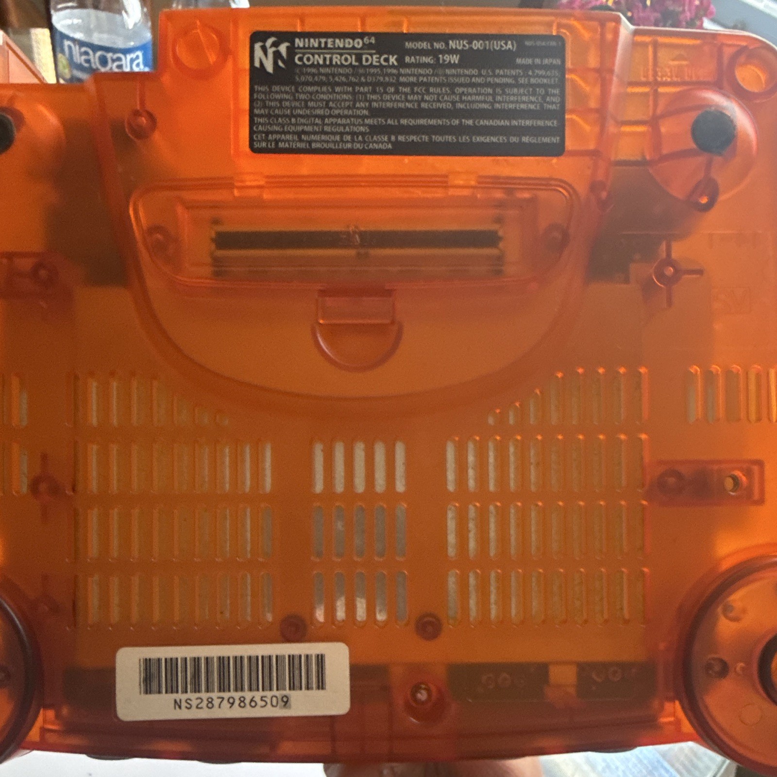 Nintendo 64 Fire Orange Funtastic Console Expansion Pak Compatible NUS-001(USA)