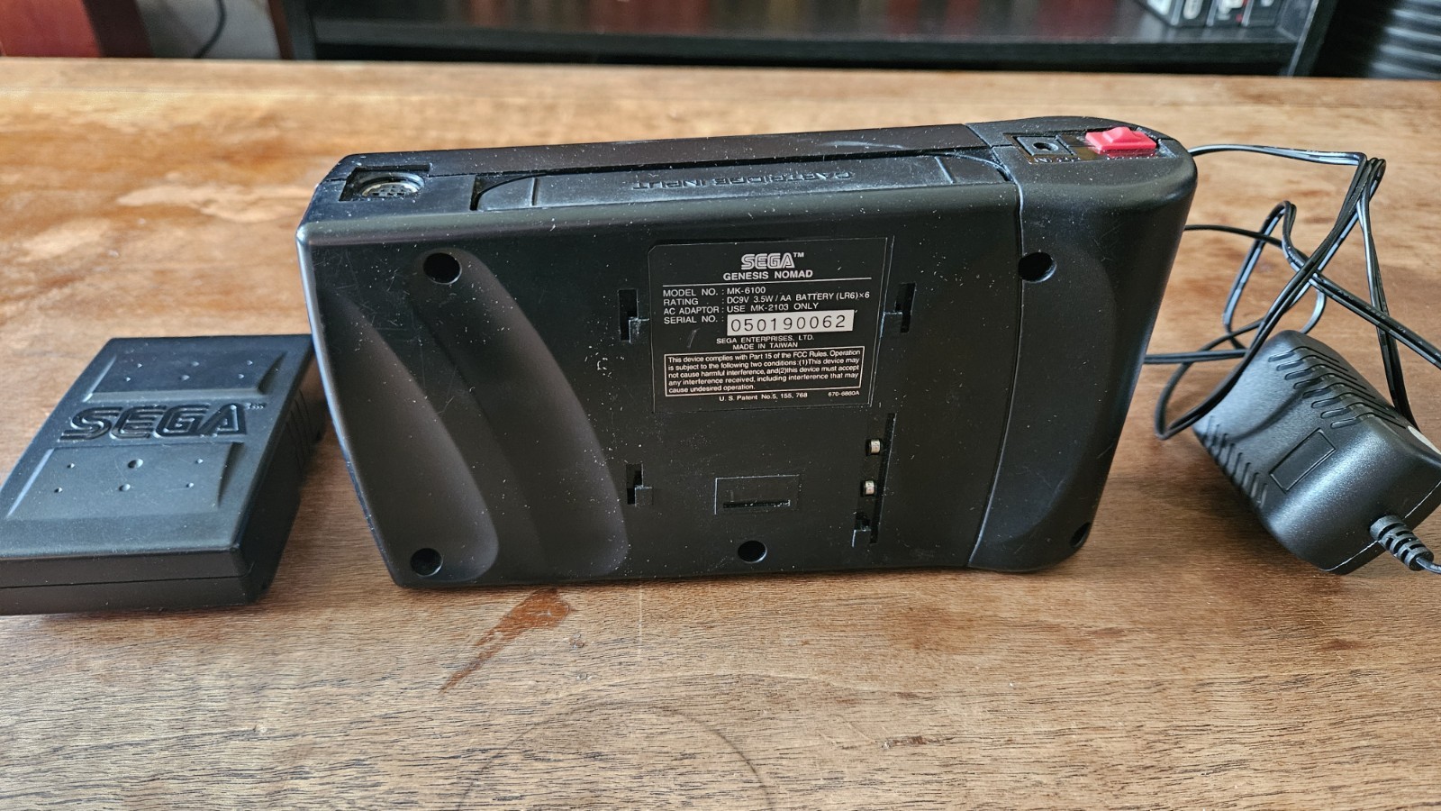 SEGA Genesis Nomad Handheld Console Black with AC Adapter & Battery Pack + Game