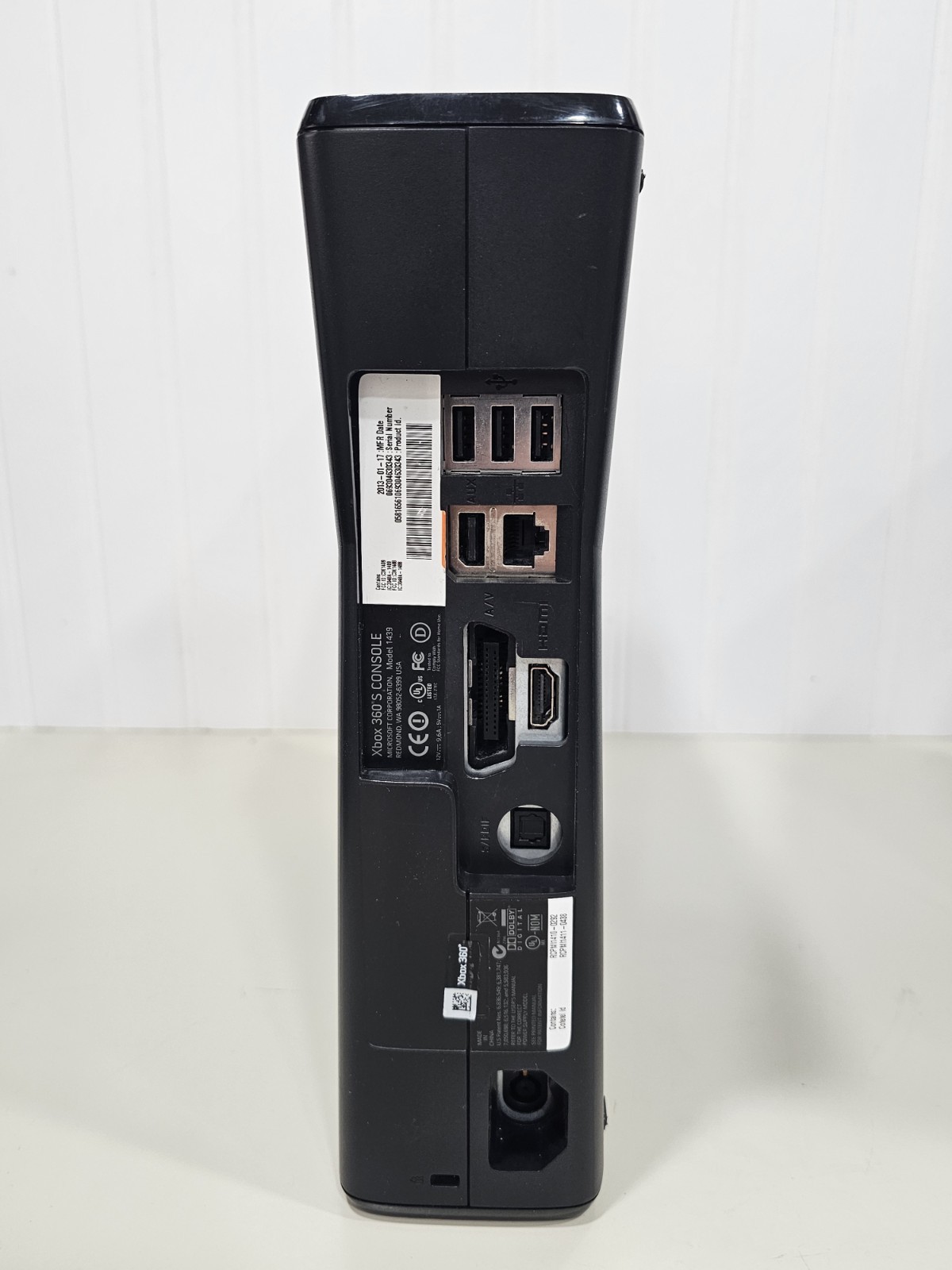 Microsoft Xbox 360 Only S Slim Black 250GB Console Only 1439 Reset Tested….