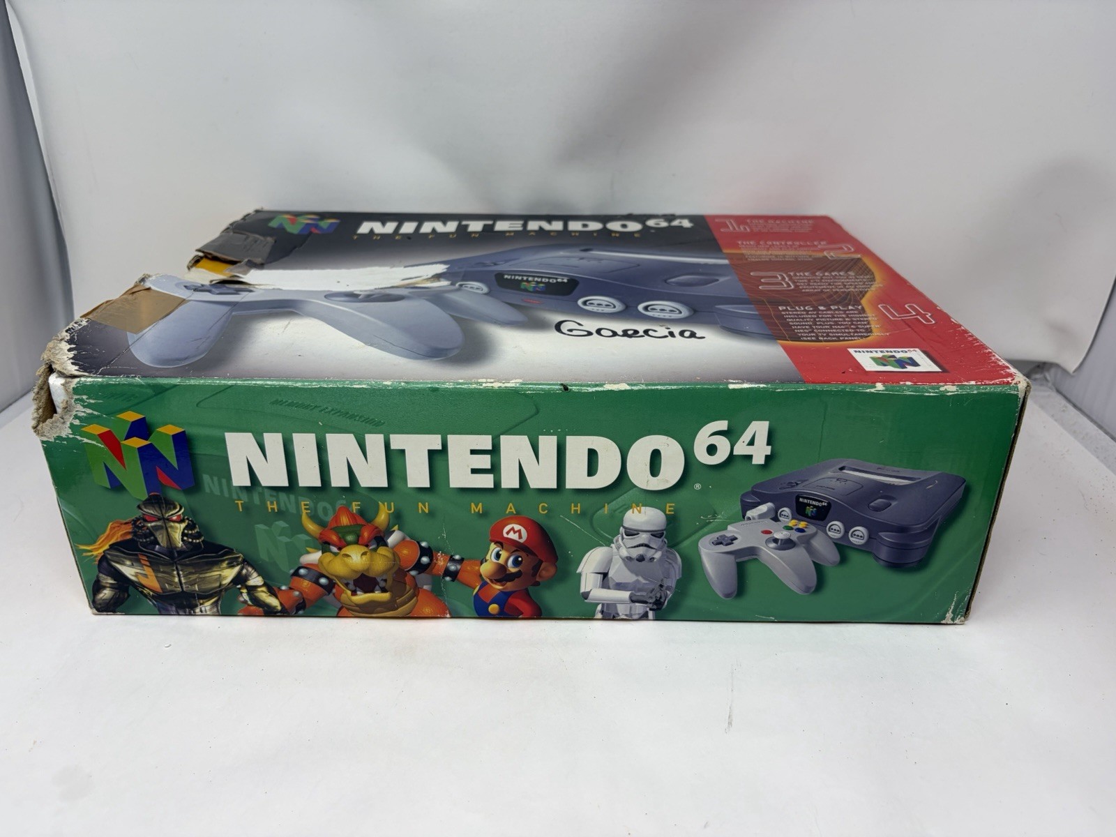 Nintendo 64 System N64 Console Charcoal Gray Tested Original Box