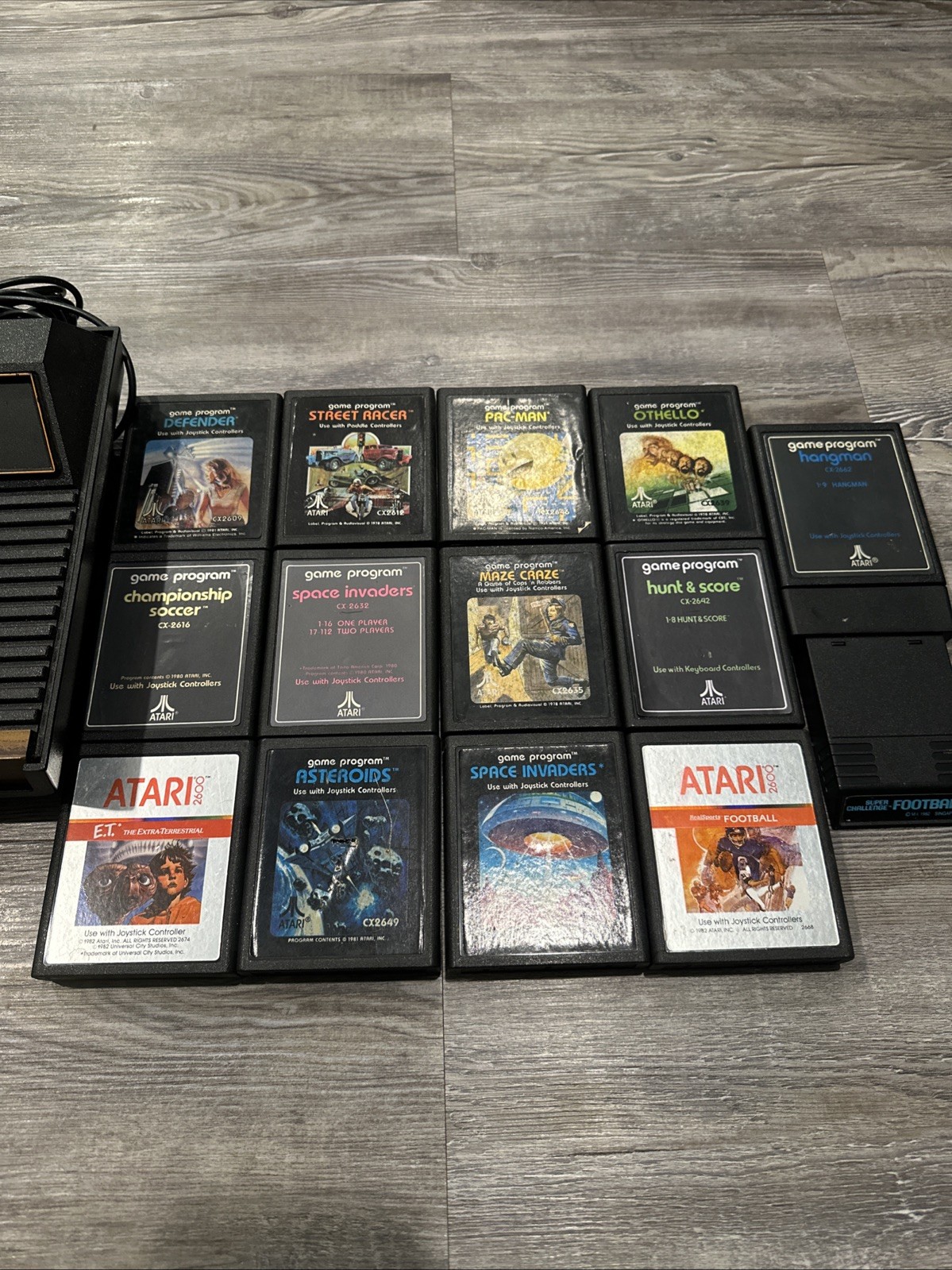 Original Atari 2600 Console CX-2600A – Wood Grain – 14 games – Extras Working