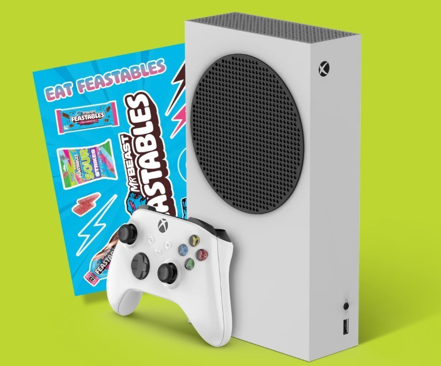 XBOX Series S gaming system, Controller, Feastables Stickers NEW! White