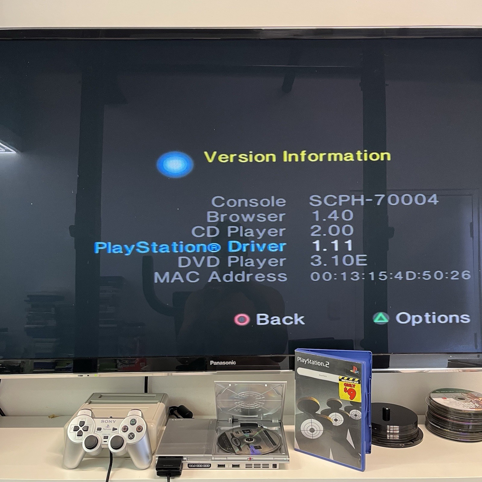 Sony Playstation 2 Slim Silver Console W.Game Controller 8MB Card & Leads TESTED