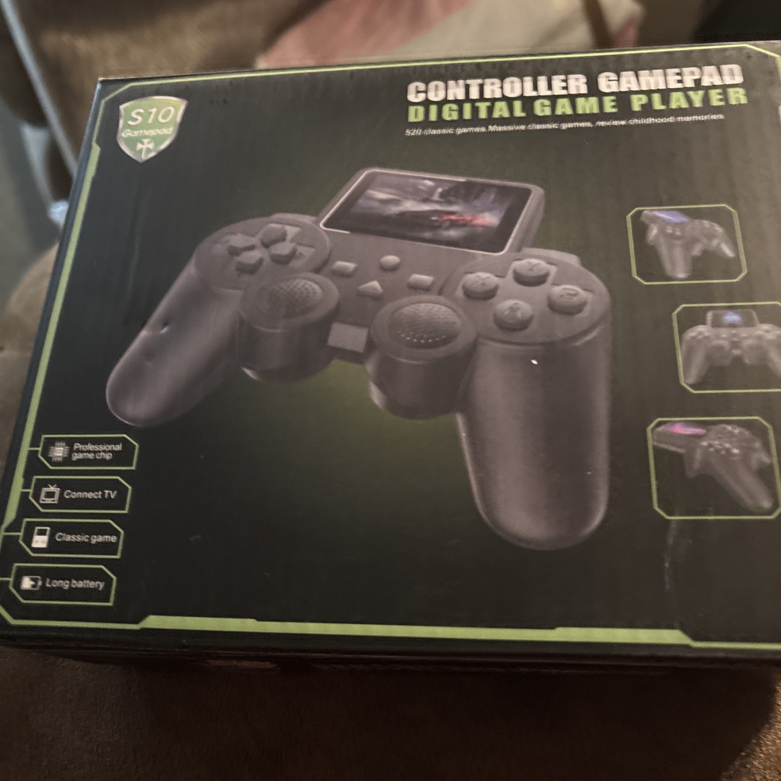 S10 Handheld Gamepad Controller Video Game Player, Black, 520 Built-In Games