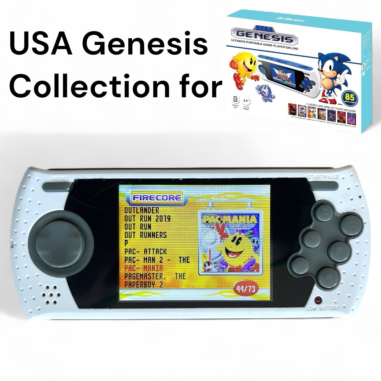 Sega Genesis Ultimate Portable 2GB SD Card w/ USA Game Library + Cover Art Menu